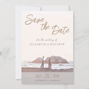Convite de Salvar a Data do Casamento na Praia