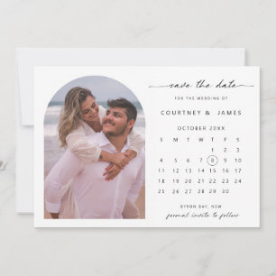 Convite de Salve a Data do calendário de Arco com