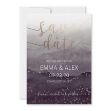 Convite de Save the Date aquarela