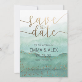 Convite de Save the Date aquarela