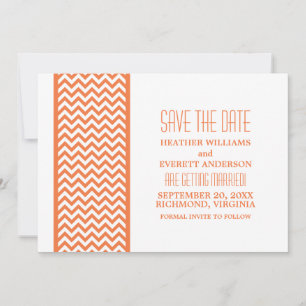 Convite de Save the Date com Borda de Chevron Lara