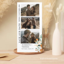 Convite de Save the Date com Faixa de Foto Clipart