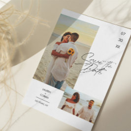 Convite de Save The Date com Foto Moderno e Simple