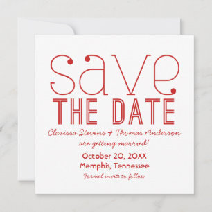 Convite de Save the Date com Tipografia da Moda, V