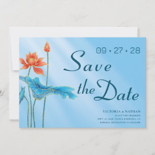 Convite de Save the Date de Casamento Flor de Lótu