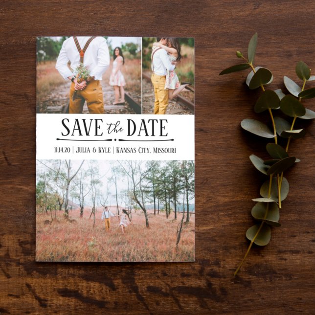 Convite de Save the Date de Fotografia Simples (Criador carregado)
