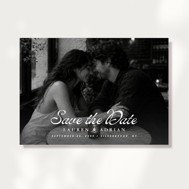 Convite de Save the Date de Paisagem de Foto Moder (Criador carregado)