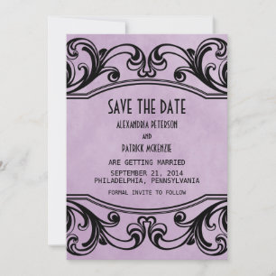 Convite de Save the Date de Redemoinho Vintage Rox