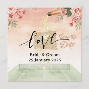 Convite de Save the Date de Ténis para Casamento