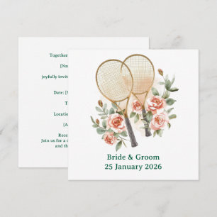Convite de Save the date de Tênis para Casamento