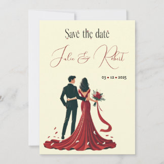 Convite de Save the Date do Casal Sonhador