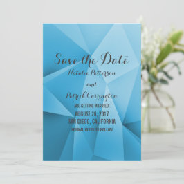 Convite de Save the Date em Tons de Joia Safira
