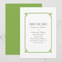 Convite de Save the Date Greenery Deco Chic