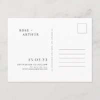 Convite de Save The Date minimalista e sofisticado