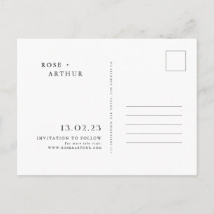 Convite de Save The Date minimalista e sofisticado