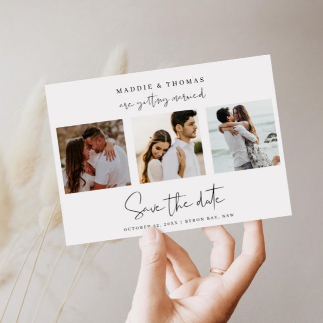 Convite de Save the Date minimalista moderna com f (Criador carregado)