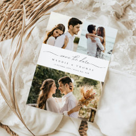 Convite de Save the Date minimalista moderno com f