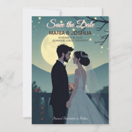 Convite de Save the Date no Estilo Studio Ghibli