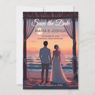 Convite de Save the Date no Estilo Studio Ghibli