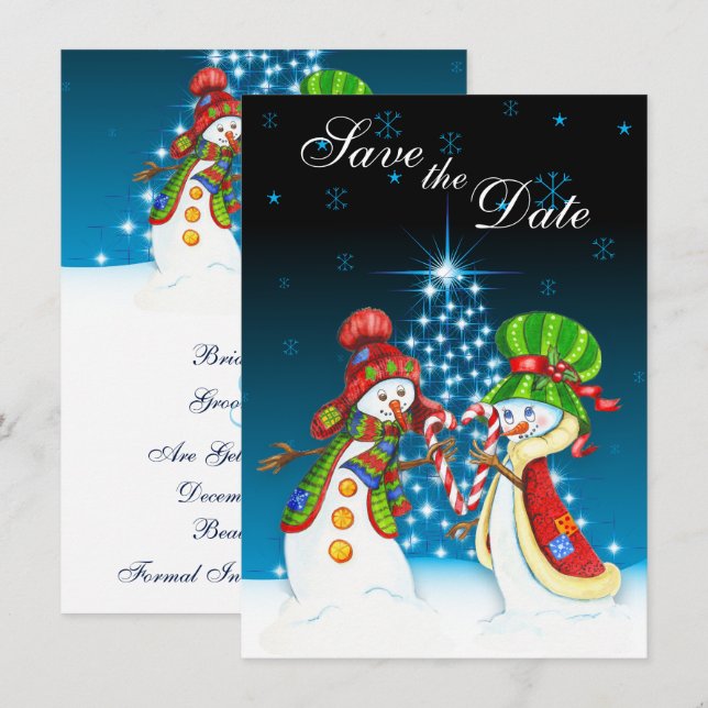 Convite de Save the Date para Árvore de Natal do C (Frente/Verso)