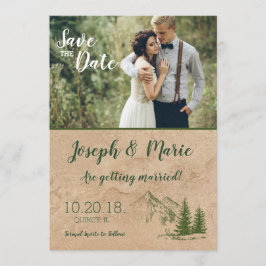 Convite de Save the Date para casamento Rustic Mou