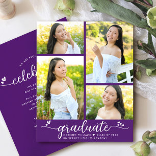 Convite de Script de Foto para Graduação de Orç