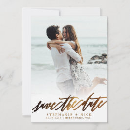 Convite de Script Elegante Dourado