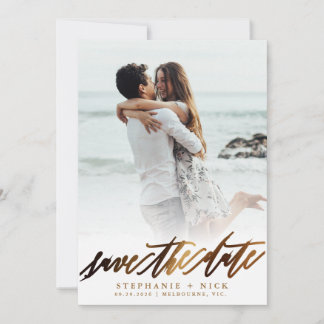 Convite de Script Elegante Dourado