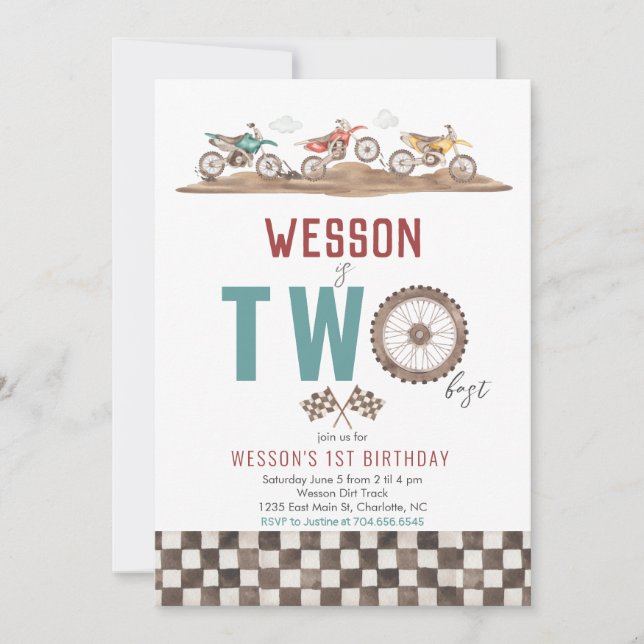 Convite de segunda-feira de Moto de Trilha, Convit (Frente)