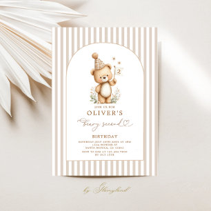 Convite de Segundo Aniversário Beary