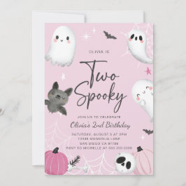 Convite de Segundo Aniversário com Dois Fantasmas 