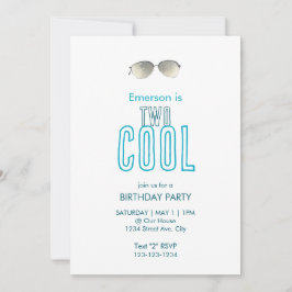 Convite de segundo aniversário Two Cool