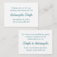 Convite de Selamento de Templo em Roteiro Teal Bil