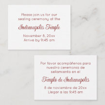Convite de Selamento de Templo em Script Vermelho