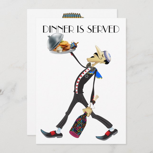 Convite de Série de Garçom de Coleta Exclusiva (Frente/Verso)