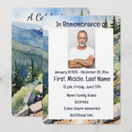 Convite de Serviço Memorial Aquarela Ciclismo Bici