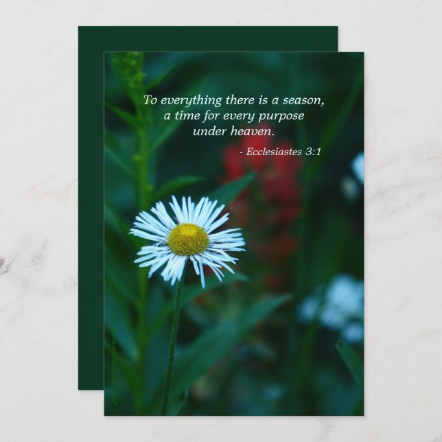 Convite de Serviço Memorial, Citação de Escrituras (Frente/Verso)