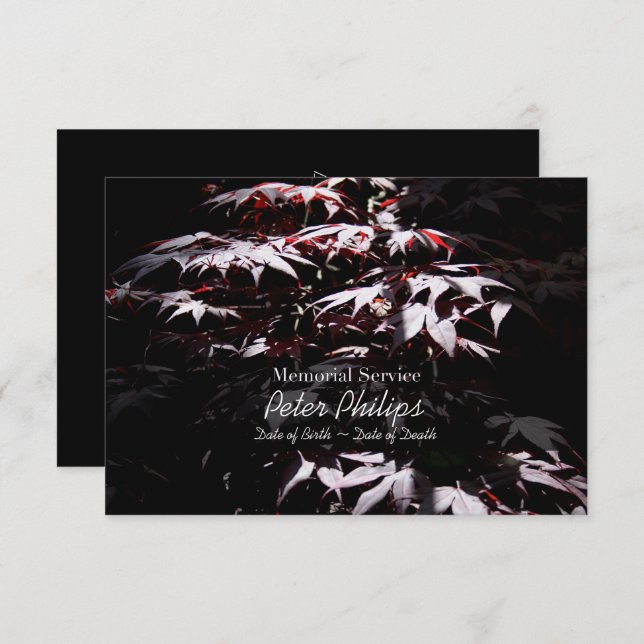 Convite de Serviço Memorial de Mapeamento Japonês  (Frente/Verso)