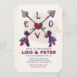 Convite de Setas de Amor Cruzadas
