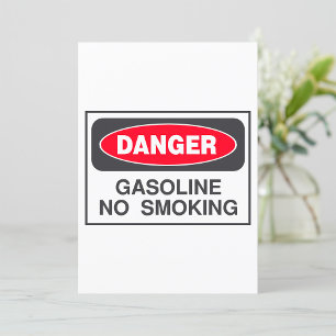 Convite de Sinal de Gasolina Perigosa Proibido Fum