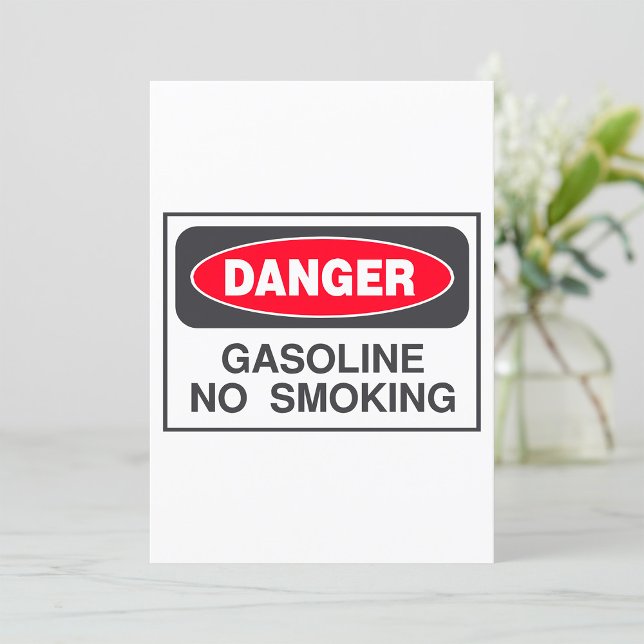 Convite de Sinal de Gasolina Perigosa Proibido Fum (Criador carregado)