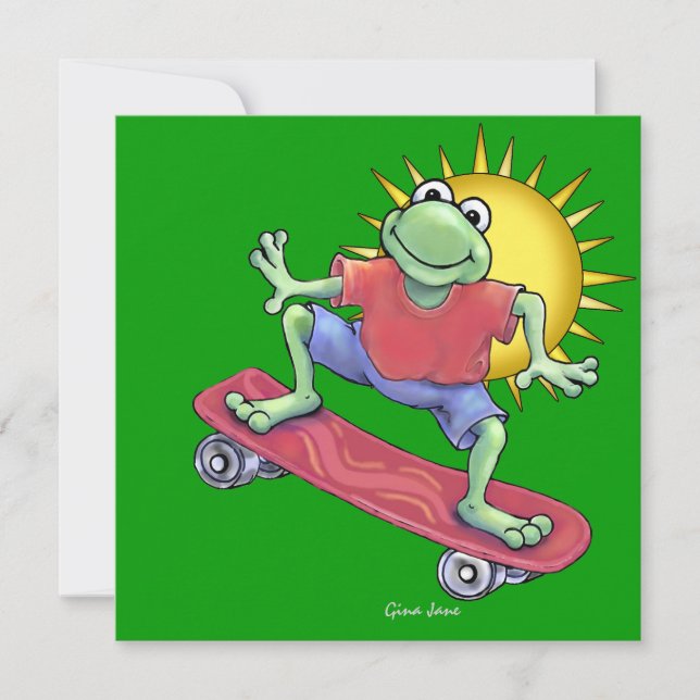 Convite de Skateboard Froggy por SRF (Frente)