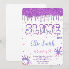 Convite de Slime Editável