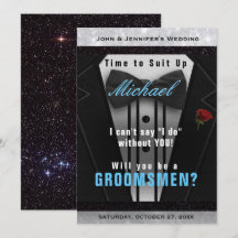 Convite de Smoking para Padrinhos Preparem-se