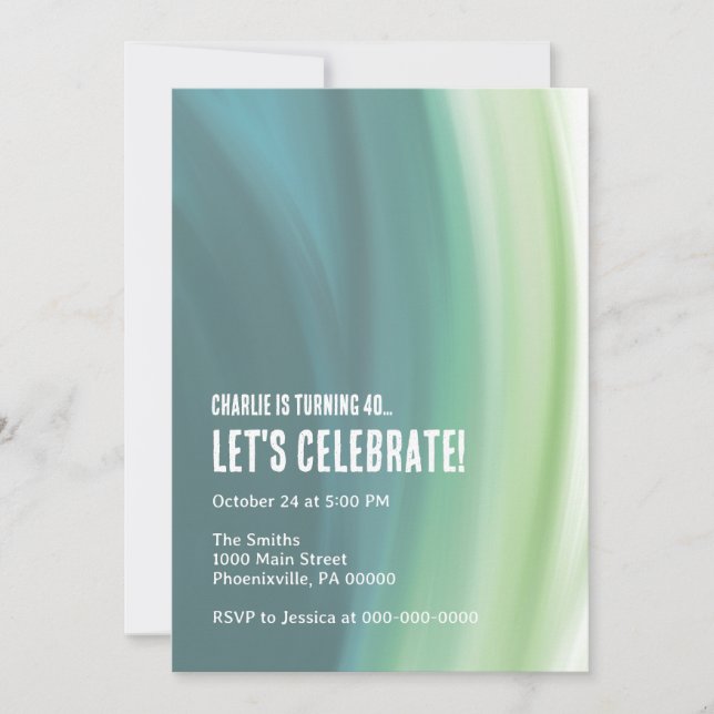 Convite de Sonho Azul (Frente)