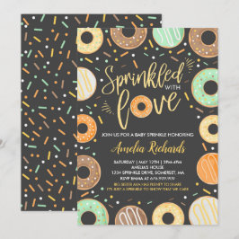 Convite de Sprinkle de Bebê Donut Espalhado Com Am