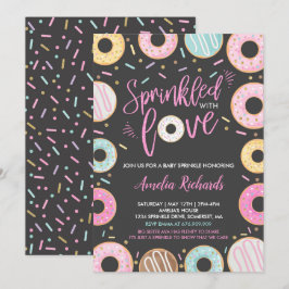 Convite de Sprinkle de Bebê Donut Espalhado Com Am