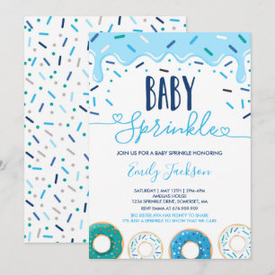Convite de Sprinkle Donut Baby Espalhado Com Amor