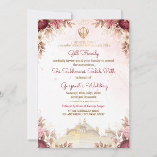 Convite de Sri Sukhmani Sahib Path & Casamento Ele