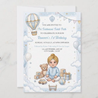 Convite de Sri Sukhmani Sahib Path para 1º Anivers
